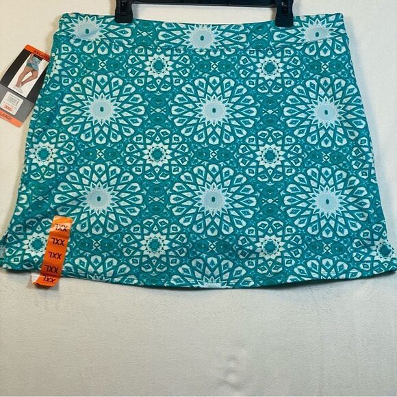 Tranquility By Colorado Clothing New W/Tags Kaleidoscope Teal Skort Size XXL - Picture 2 of 9